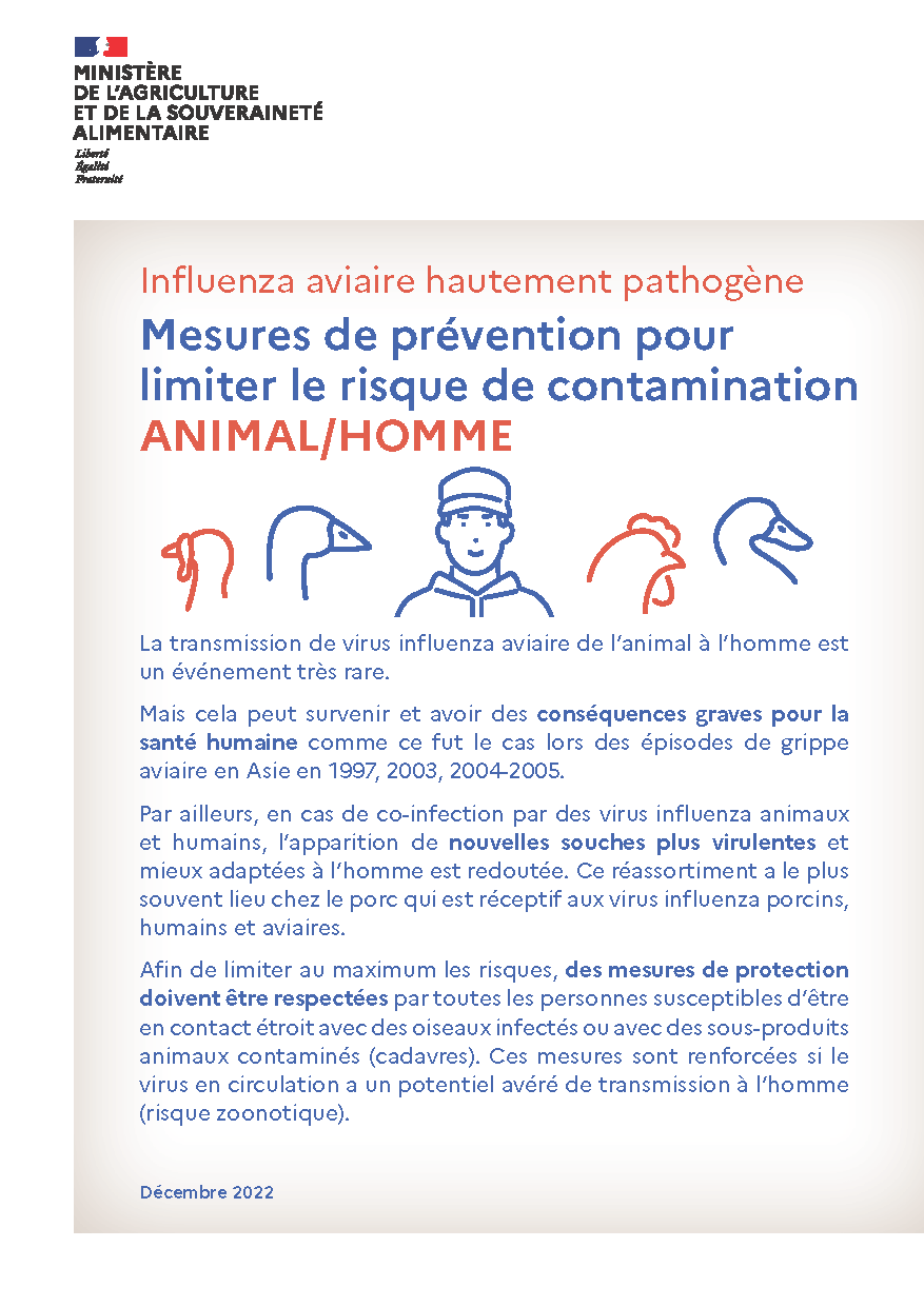 Pages de PJ8 IAHP Prévention du risque zoonotique MASA